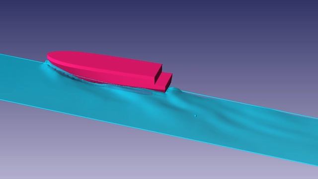 Моделирование обтекания корпуса судна во FlowVision смотреть онлайн