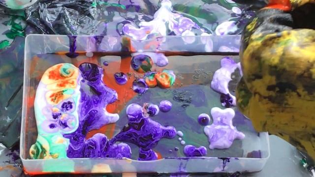Жидкий акрил,fluid art,ячейки смотреть онлайн