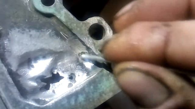 Пайка задней крышки картера припоем Hts2000