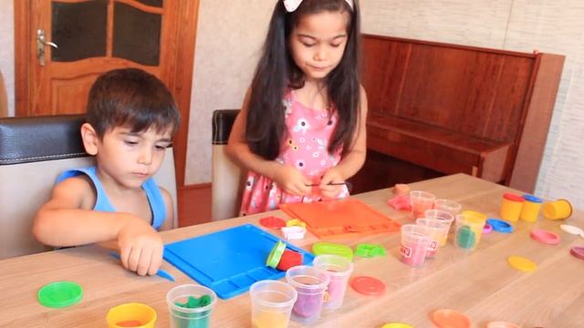 Поделки из пластилина. Учим цвета. Цветные пластилины смотреть онлайн