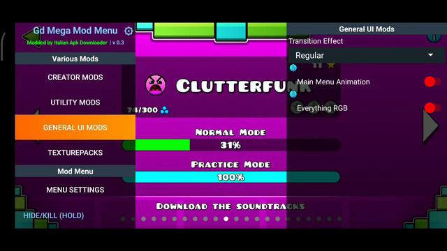 Самое большое мод меню в Geometry dash смотреть онлайн