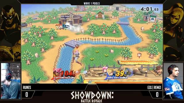 Showdown Battle Royale WAVE 1 POOLS - EZG | Remzi (Zero Suit Samus) vs Runes (Falcon) смотреть онлайн