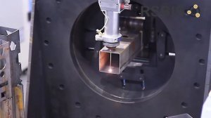 Резка профильной трубы на лазерном станке. работа лазерного трубореза