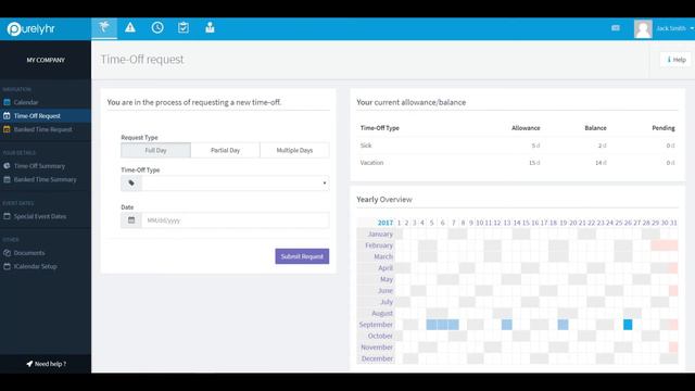 PurelyHR Time-Off Tutorial (Employee Account) смотреть онлайн