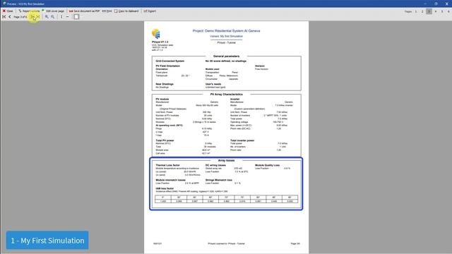PVsyst 7 - Project 001 - My First Simulation (Grid Connected System) смотреть онлайн