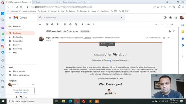 Cómo Enviar Correo con PHP desde un Formulario de Contacto Fácil..! смотреть онлайн