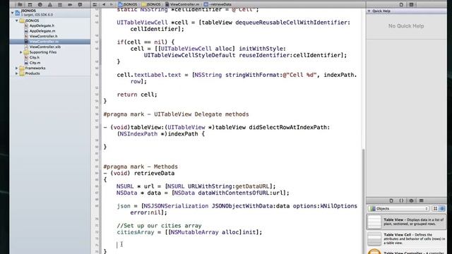 iOS Tutorial: JSON Part 3 - Loading data from an external database into your app смотреть онлайн
