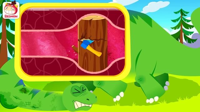 Save the Seismosaurus! | Dino Rescue Team | Dinosaurs for Kids | stomach stone | REDMON смотреть онлайн