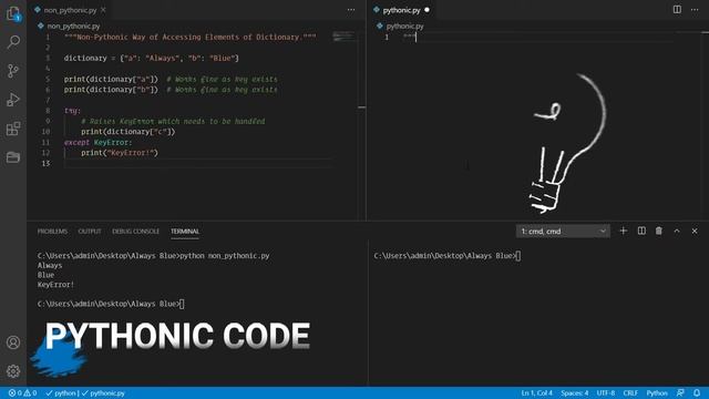 Python: How to Access Elements of Dictionary in a Pythonic Way смотреть онлайн