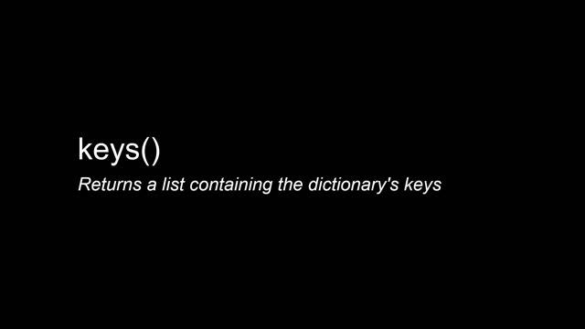 Python 3 Dictionary Methods смотреть онлайн