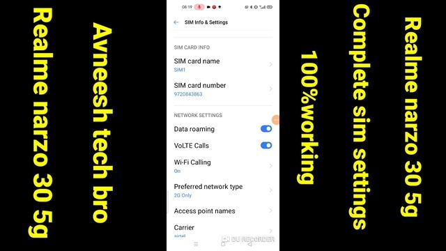 Realme narzo 30 pro 5g Complete sim settings / How to solve sim settings Realme narzo 30 pro 5g смотреть онлайн