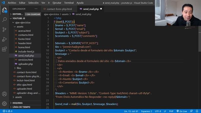 Curso JavaScript: 128. Ejercicios AJAX - APIs: Envío Formulario y CORS con Fetch y PHP - #jonmircha смотреть онлайн