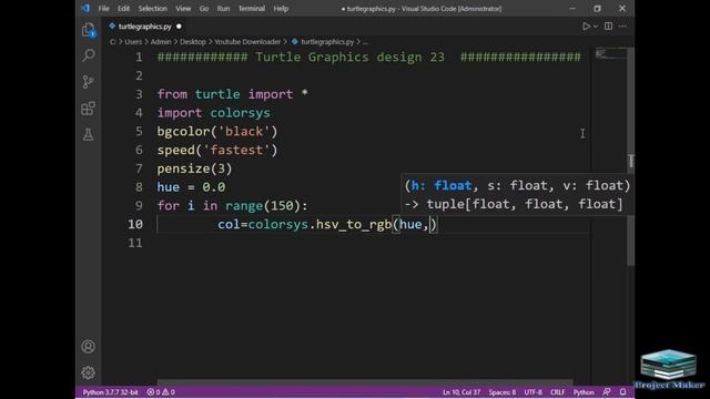 python turtle graphics tutorial || #design23 || Python graphics смотреть онлайн