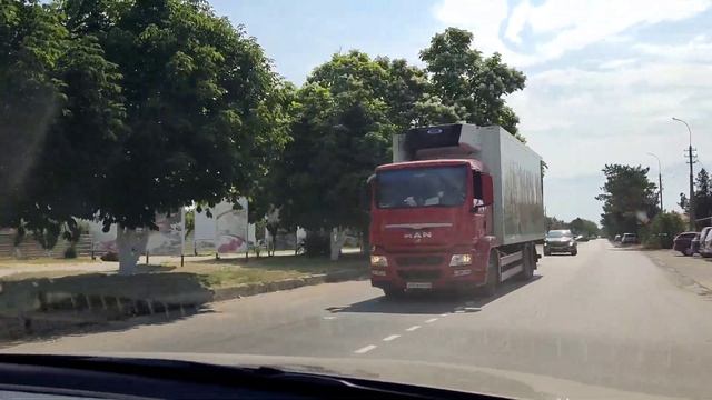 Едем на машине по курортной станице Голубицкая Темрюкский район Краснодарский край смотреть онлайн