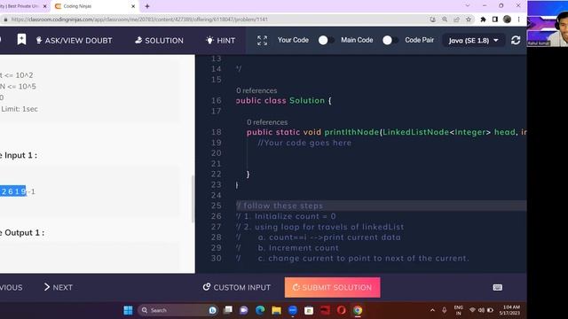 Print ith Node #java | important | LinkedList смотреть онлайн