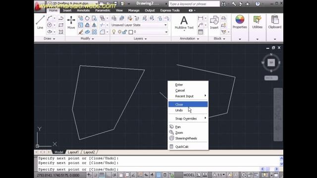 تعلم Autocad 2011 - التجول داخل واجهة الاستخدام смотреть онлайн