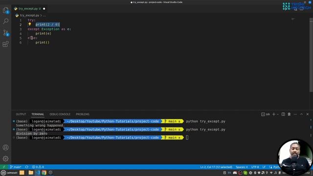 Try and Except - Python Tutorials | Learn about Python Try and Except смотреть онлайн
