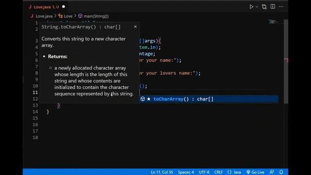 Java program to create Love Calculator смотреть онлайн
