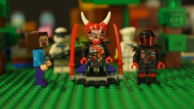 Лего Ниндзяго Маски ОНИ и Лего Нубик Майнкрафт LEGO Minecraft смотреть онлайн