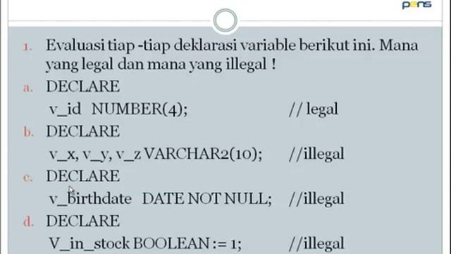 Praktikum Bab 1 PL SQL смотреть онлайн