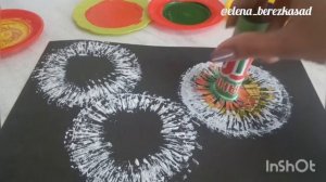 Мастер-класс по нетрадиционной технике рисования "Салют Победы". Техника печать.