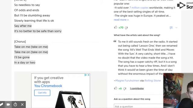 a-ha – Take On Me Lyrics | Genius Lyrics смотреть онлайн