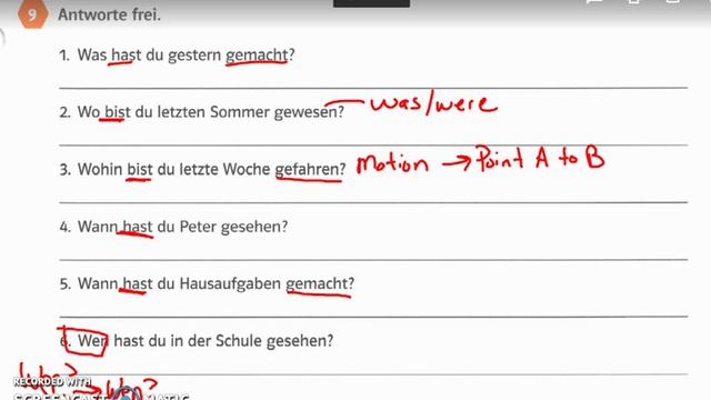 German Present Perfect - Short Answer Simple Practice Exercise смотреть онлайн