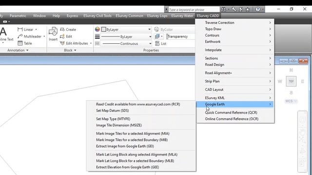 Importing Google earth image to AutoCAD смотреть онлайн