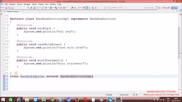 RAMESH SOFT:Interfaces in java part-1 смотреть онлайн