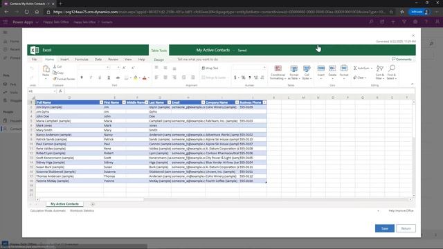 Model-driven Power Apps Edit Records With Excel Online смотреть онлайн