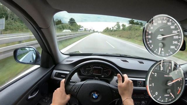 BMW E90 320i Facelift 170HP TOP SPEED GERMAN AUTOBAHN MAX ACCELERATION
