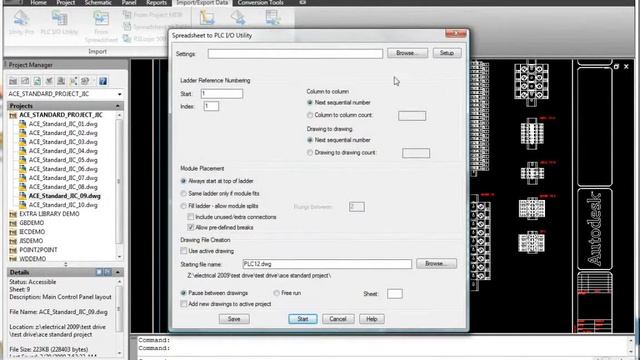 Autodesk AutoCAD Electrical 2014 Gerar PLC desenhos de I / O a partir de planilhas смотреть онлайн