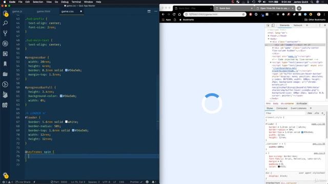 Build a Quiz App with HTML,CSS,JavaScript | Create a Spinning Loader Part 13 | How to Build app смотреть онлайн