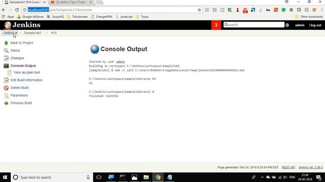 Jenkins Beginner Tutorial - Tips 3 ? How to run parameterized job from command line смотреть онлайн
