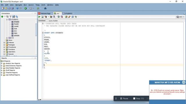 Oracle By Hemanta INSERTING NULL VALUES смотреть онлайн