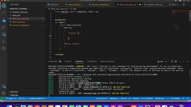 Building Interactive Websites with HTML and CSS in ReactPy смотреть онлайн