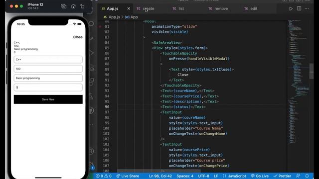 react native CRUD using API. List, update, create, edit and remove смотреть онлайн