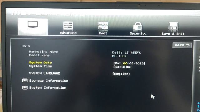 Я купил ноудбук Ноутбук MSI Delta 15 A5EFK-039XRU первый раз его в включил и вылезла это что делать смотреть онлайн