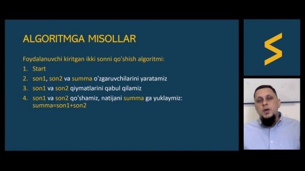 #01 ALGORITMLAR | ALGORITM NIMA?