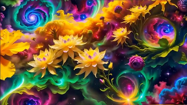 Psychedelic Trance - Space Visualization - Hallucinations mix 2024 (AI Graphic Visuals)