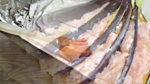 "Веер" из баклажана, с фаршем и помидорами. Оригинальное праздничное блюдо!