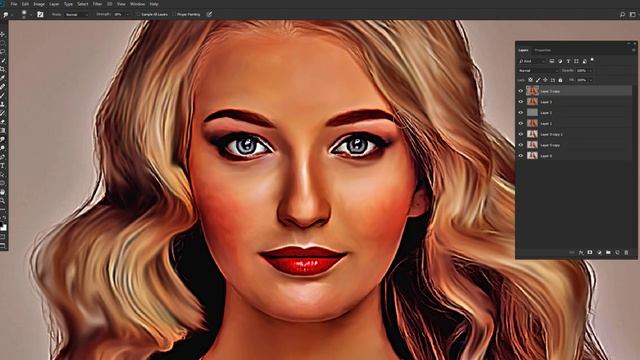 Photoshop Painting || Digital Painting for Beginners || Oil Paint Photoshop || New Photoshop смотреть онлайн
