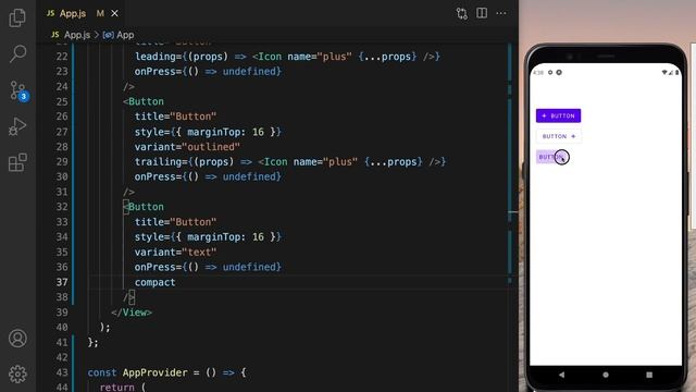 React Native Material | 07. Button смотреть онлайн