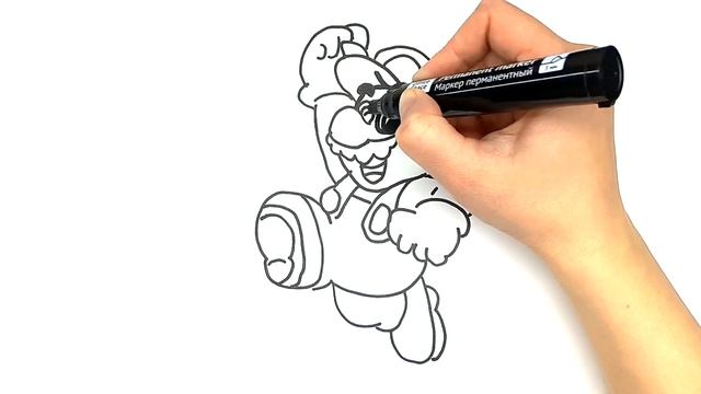 Рисунок Марио. Как нарисовать Супер Марио из игры. Рисунки для детей РАСКРАСКИ РАЗВИВАШКИ смотреть онлайн