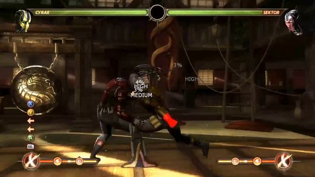Mortal Kombat 9 - Cyrax комбо урок смотреть онлайн