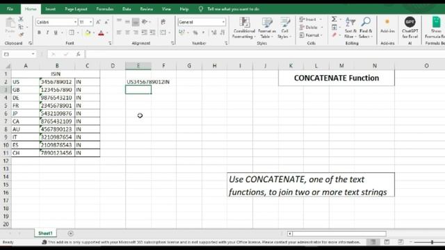 How to use the Concatenate function in Excel | Concatenate Excel Tutorial смотреть онлайн