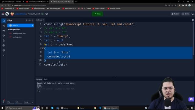 const, let and var in JavaScript | JavaScript Tutorial in Hindi #3 смотреть онлайн