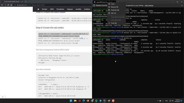 Docker deploy MySQL cluster смотреть онлайн
