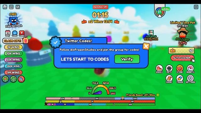 *NEW* UPDATE! CODES* Snail Race ROBLOX смотреть онлайн