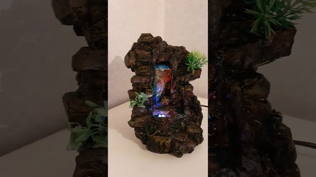 Настольный Фонтан Водопад с подсветкой смотреть онлайн